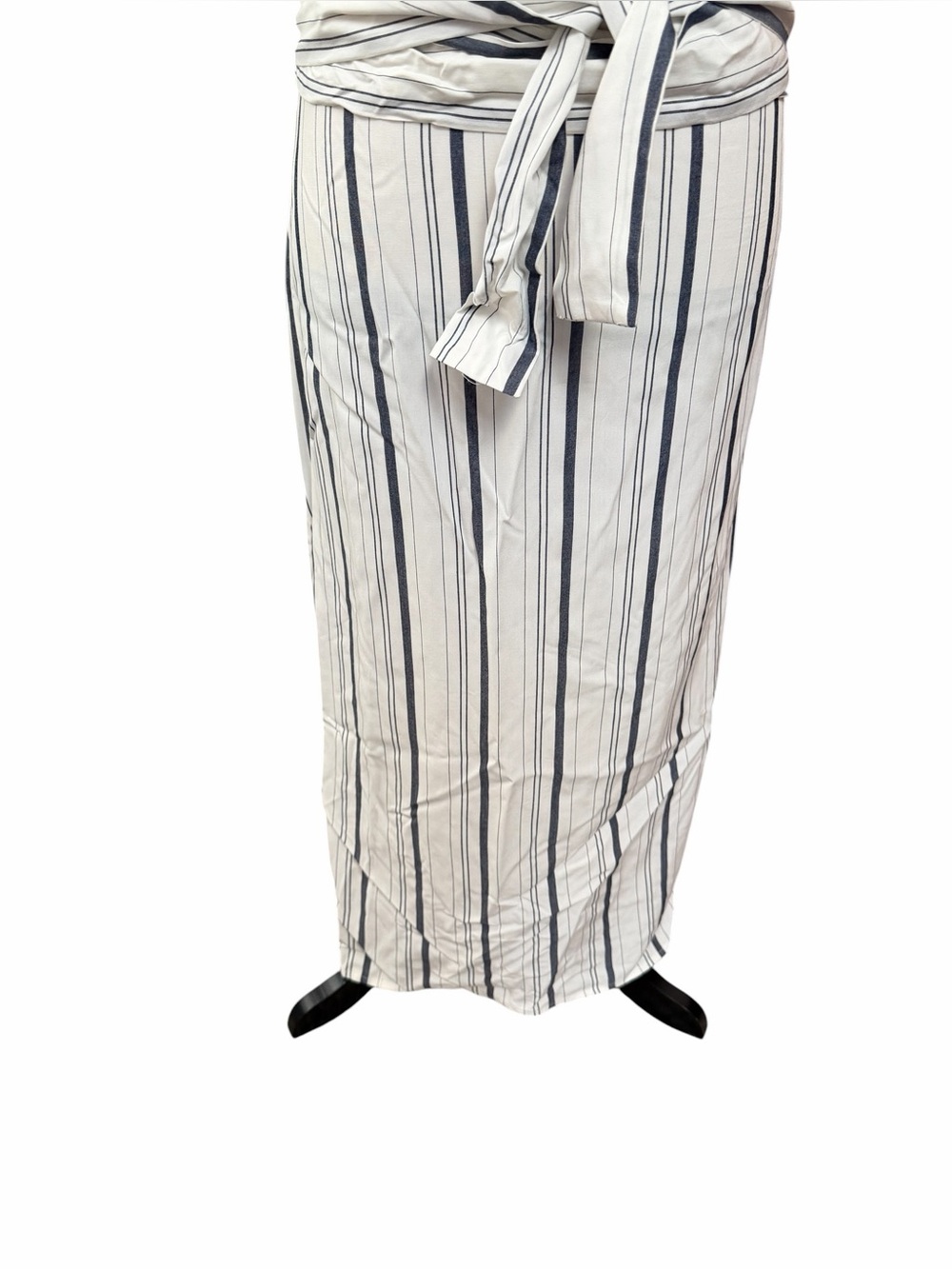 Cupcakes and Cashmere Ivory Stripe Tie Waist Midi Dress NWT M - Picture 6 of 16